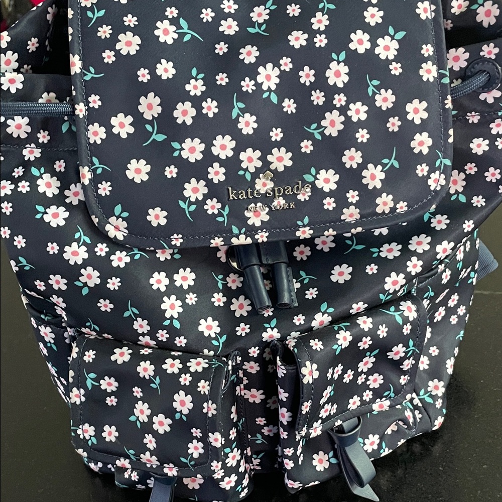 Kate Spade Navy Floral Backpack